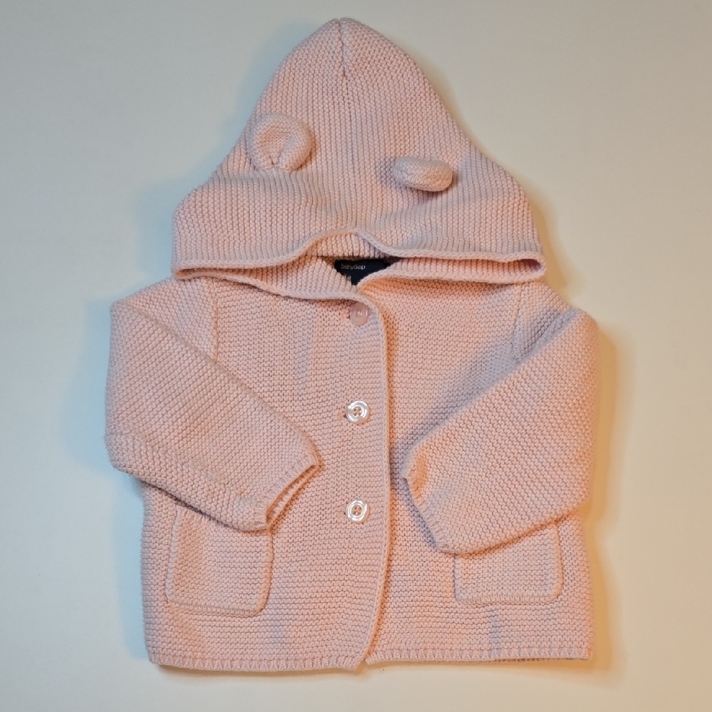 GAP Pink Knit Baby Cardigan